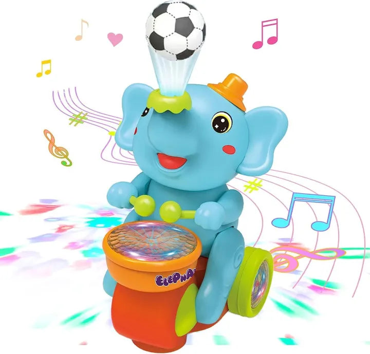 Musical Walking Elephant Toy with Floating Ball