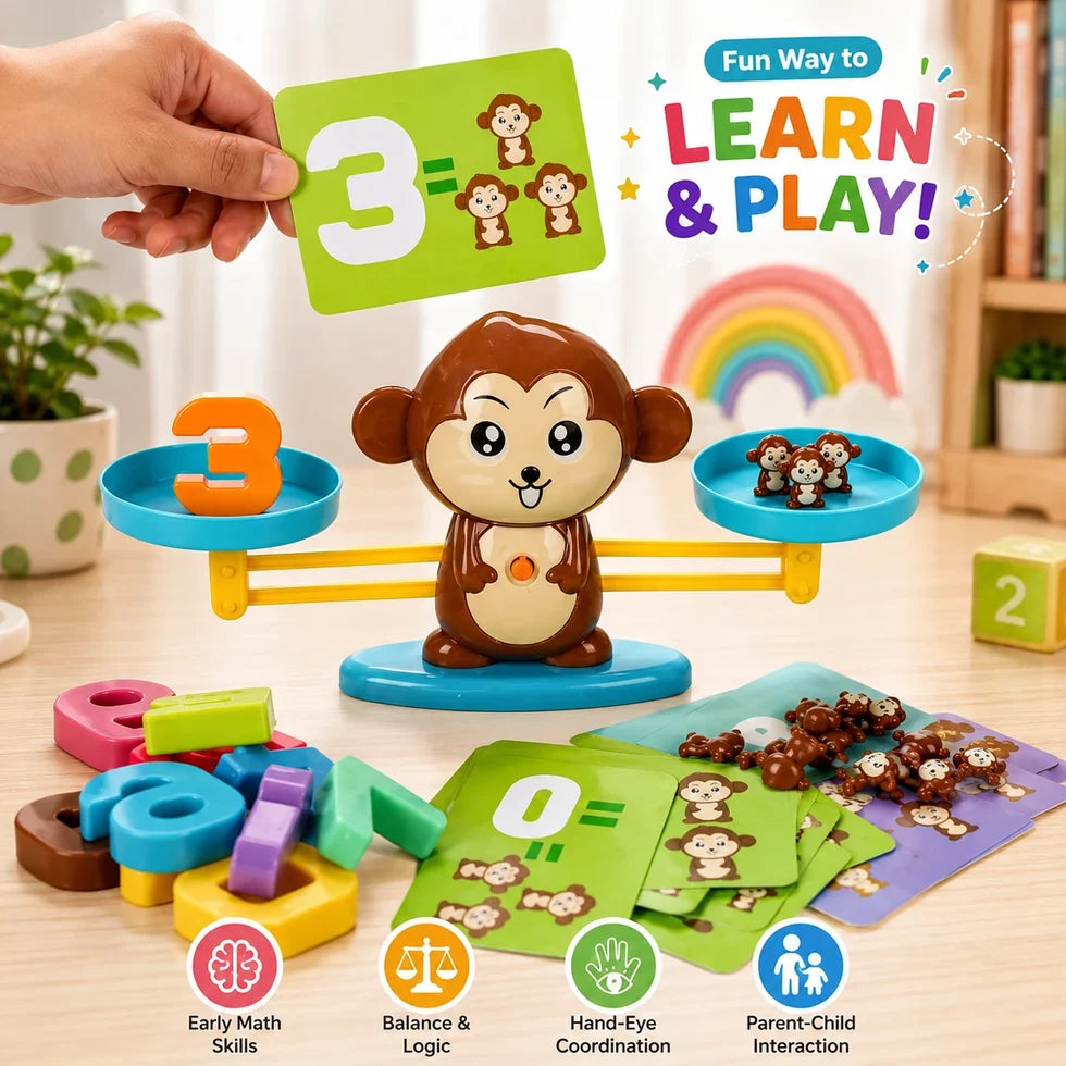 Weight Balance Learning Scale - Monkey Balance Game