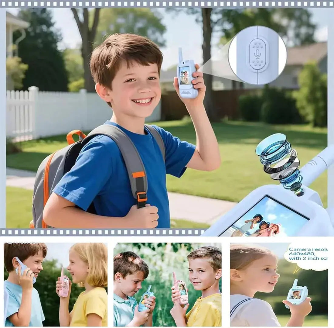 Kids Video Walkie Talkie Set with 2.0-inch IPS Screen