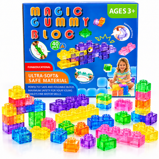 Sensory Soft Gummy Blocks (40 Peices)