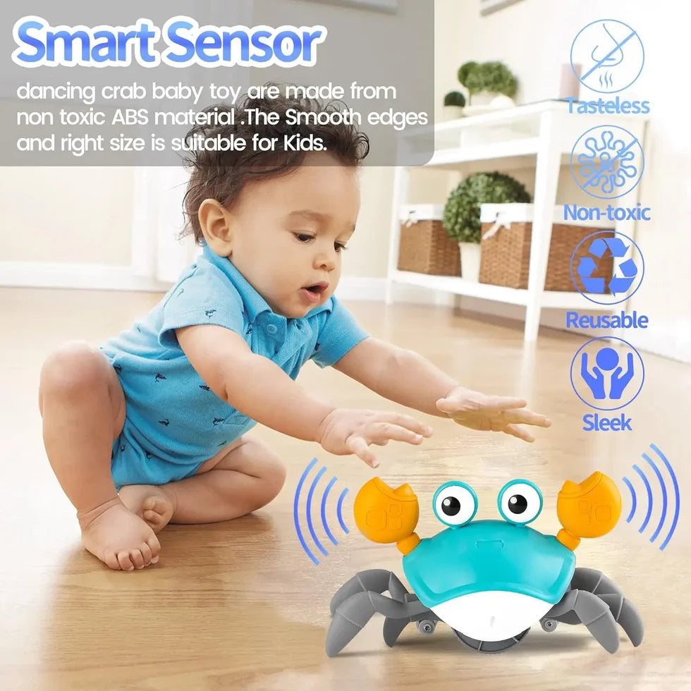 Electric Crawling Crab Toy With Lights & Music for Kids
