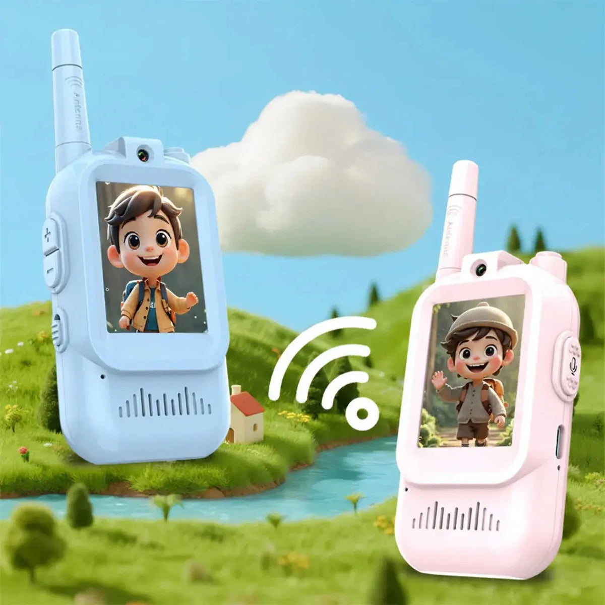 Kids Video Walkie Talkie Set with 2.0-inch IPS Screen