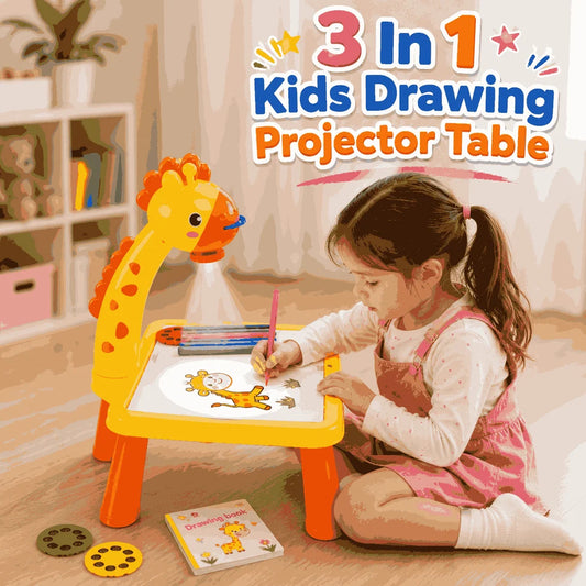 3 In 1 Kids Drawing Projector Table