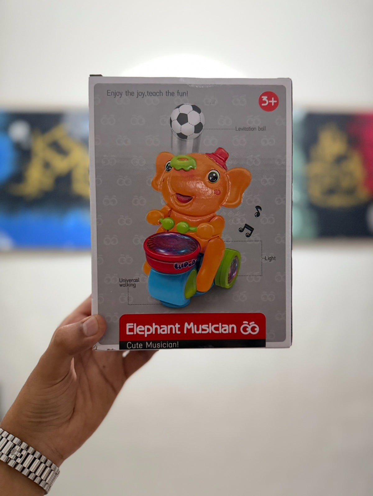 Musical Walking Elephant Toy with Floating Ball