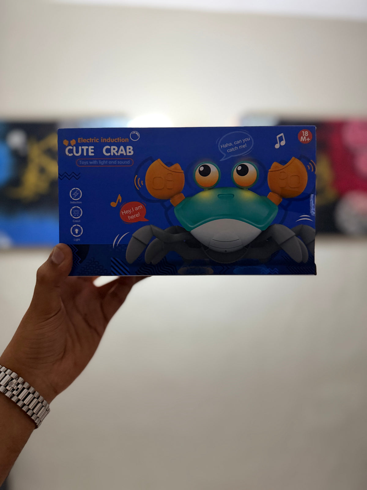 Electric Crawling Crab Toy With Lights & Music for Kids