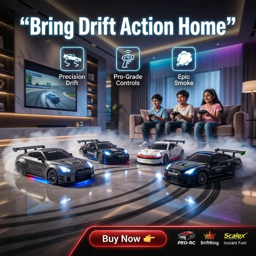 1:24 Scale 4WD RC Drift Car – 2.4GHz High-Speed Remote Control Racer