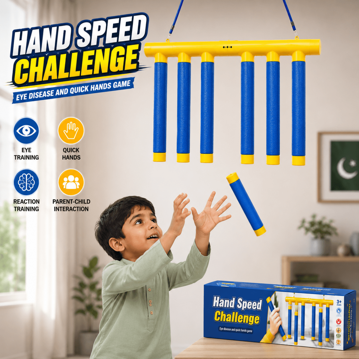 Planet Junior Fast Reflex Drop Sticks Reaction Training Game