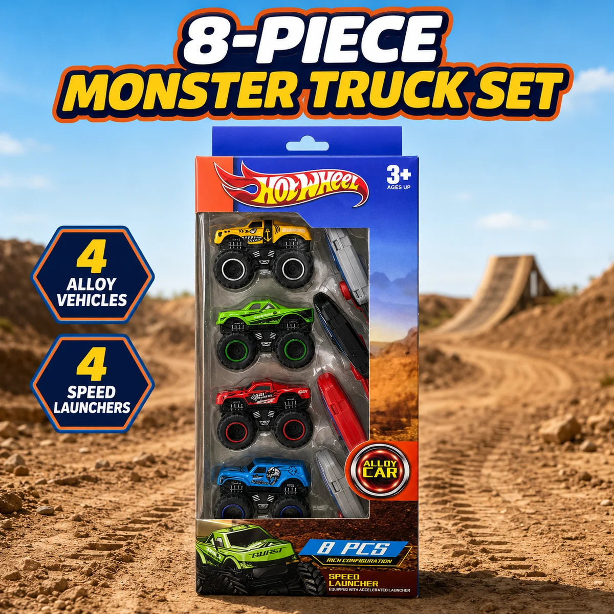 Hot Wheel Monster Truck Launcher Set