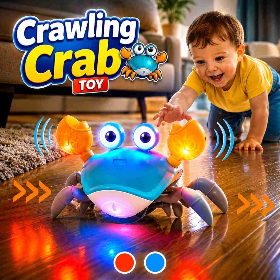 Electric Crawling Crab Toy With Lights & Music for Kids