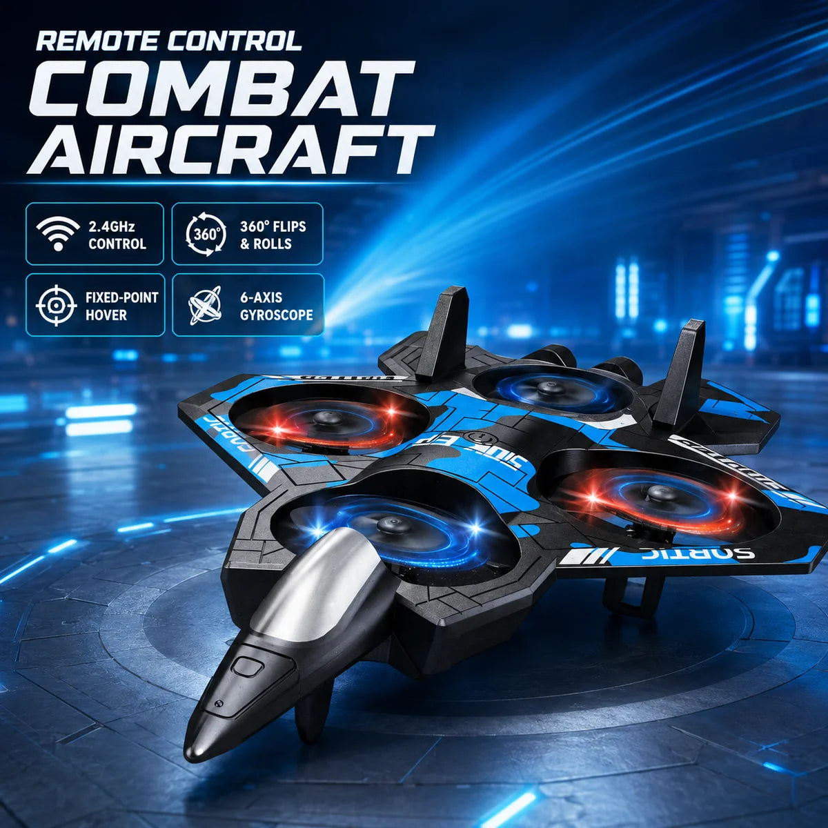 2.4GHz RC Combat Aircraft with 360° Flips