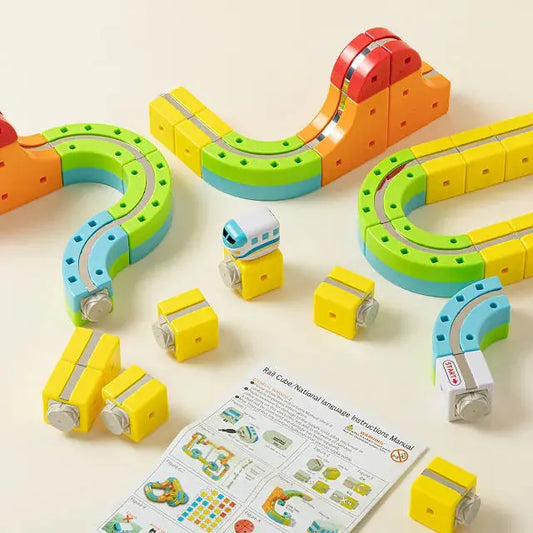 Rail Cube Magnetic Monorail Toy