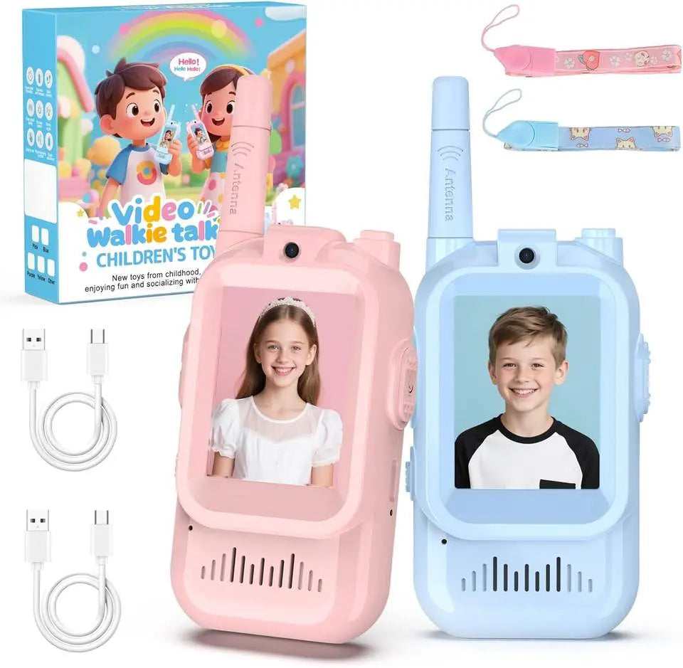 Kids Video Walkie Talkie Set with 2.0-inch IPS Screen
