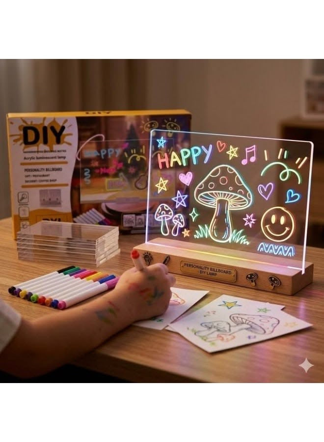 DIY Acrylic Luminescent Writing Lamp LED Message Board