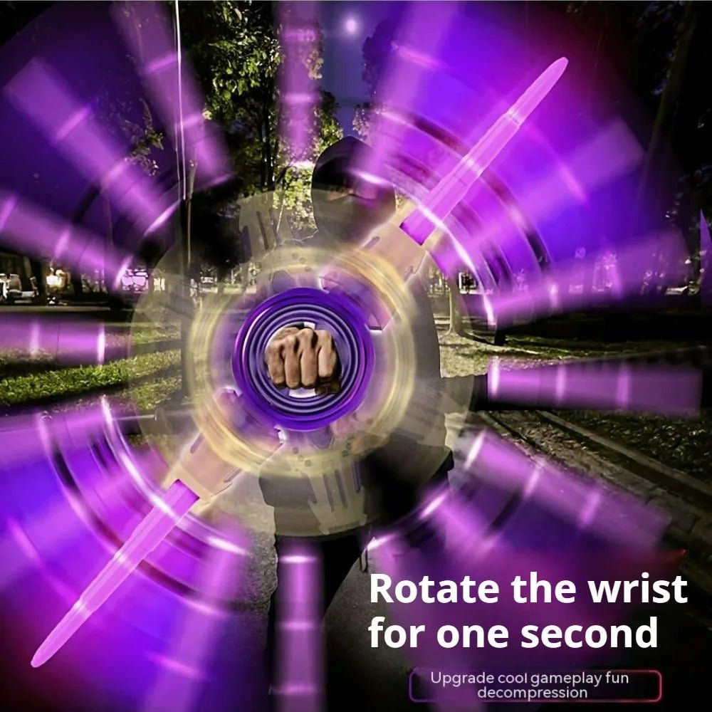 Electric Gyro Light Sword Toy 360-Degree Spinning LED Action Blade