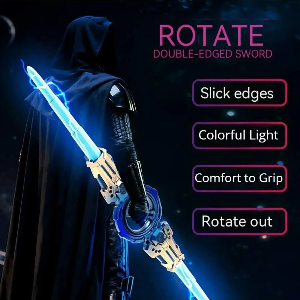 Electric Gyro Light Sword Toy 360-Degree Spinning LED Action Blade